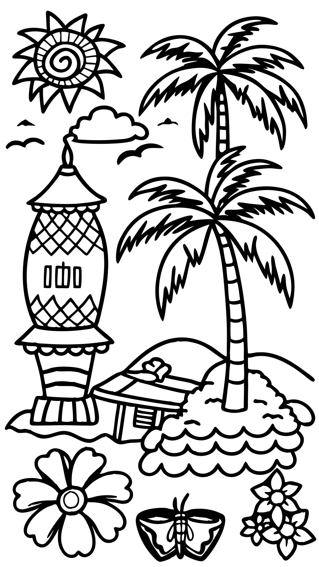 luau coloring pages